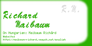 richard maibaum business card
