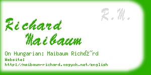 richard maibaum business card